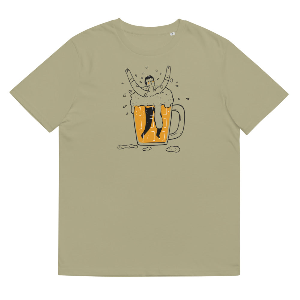 Save water, drink lager beer. Unisex organic cotton t-shirt