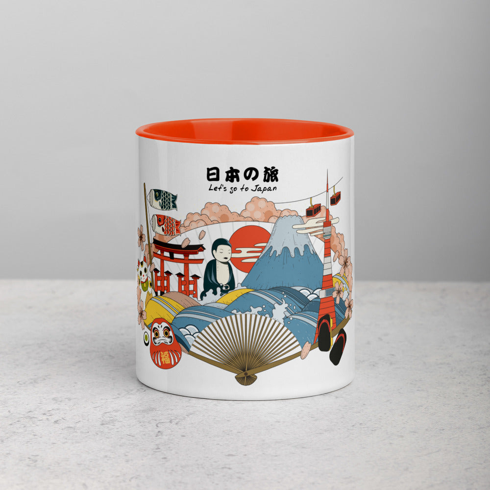 Let's go to Japan. 11oz Mug with Color Inside